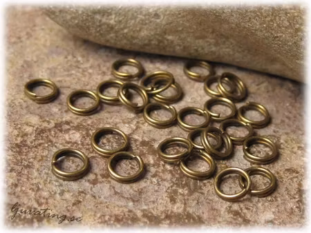 Splitring nyckelring bronsfärgad 25-pack ca 5 mm