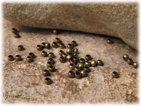 Klämpärlor antikt bronsfärgade 50-pack ca 2 mm