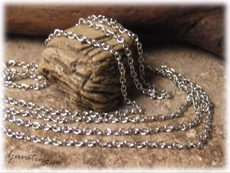 Kedja platinafärgad korsad ca 3,2x2,7 mm