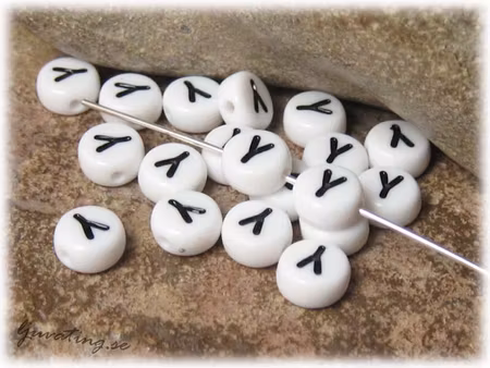 Bokstavspärla Y i acryl  20-pack ca 7 mm