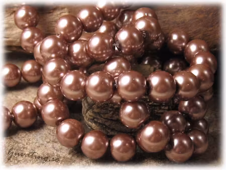 Pärlor i glas rund brunton 20-pack ca 10 mm