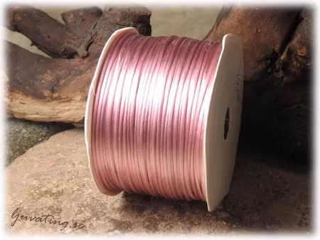 Gammelrosa Rattail / Satincord tjocklek ca 1 mm