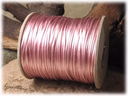 Gammelrosa Rattail / Satincord tjocklek ca 2 mm