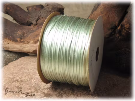 Mintgrön Rattail / Satincord tjocklek ca 1 mm