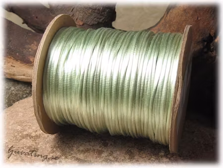 Mintgrön Rattail / Satincord tjocklek ca 2 mm