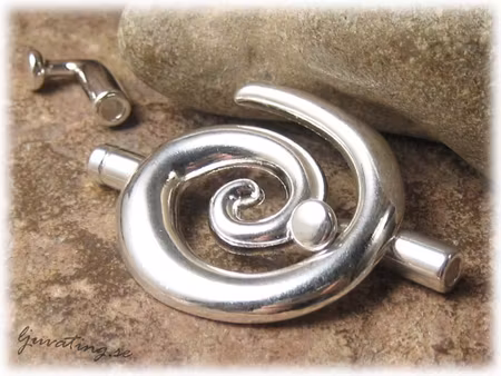 Stort läckert lås virvel 50x35 mm sp hål ca 2,5 mm