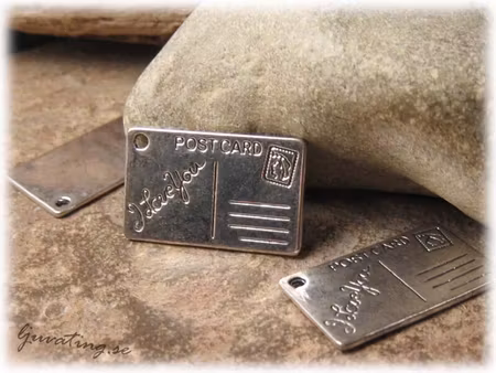 Berlock vykort I love you ca 26x16 mm