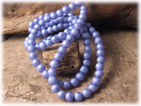 Lavendel glaspärla med struktur 30-pack ca 6mm