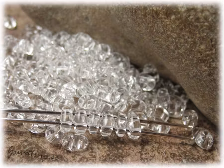 Twin beads crystal clear pärla ca 2,5x5 mm