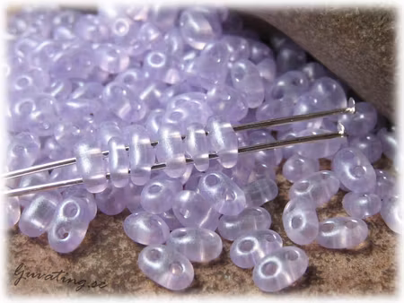 Twin beads crystal lila ca 2,5x5 mm