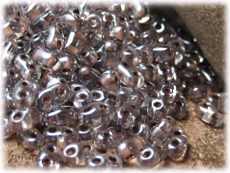 Twin beads crystal taupe colorlined ca 2,5x5 mm