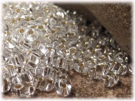 Twin beads crystal silverlined ca 2,5x5 mm