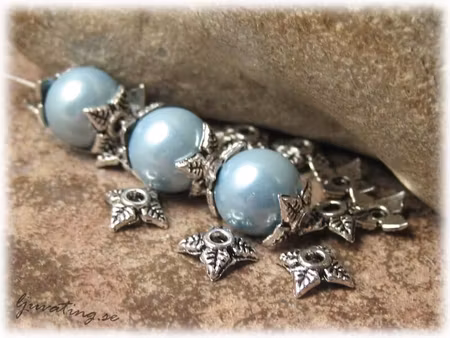 Pärlhatt antik silverfärgad 20-pack ca 6 mm