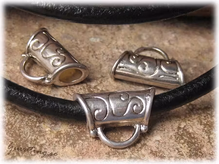 Berlockhängare hanger antiksilver hål ca 4,5 mm