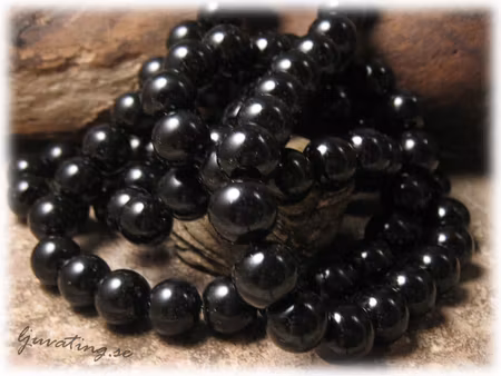 Pärlor i glas rund mattsvart 20-pack ca 10 mm