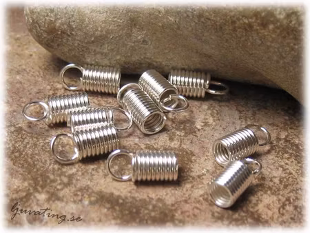 Runda avslut silverfärgade 10-pack hål ca 3-3,5 mm