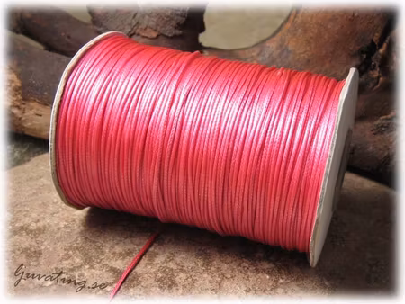 Vaxad tvinnad bomull cerise tjocklek ca 1 mm