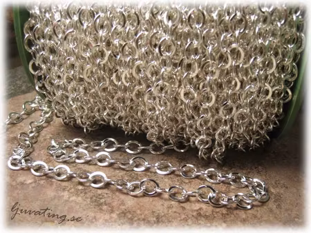 Kedja korsad med något ovala öglor sf ca7,5x6,5mm