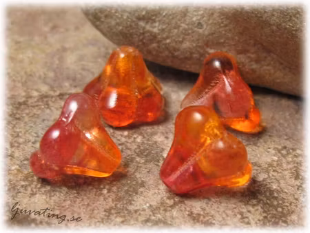 Fire opal blomklocka änglakjol ca 11x13 mm