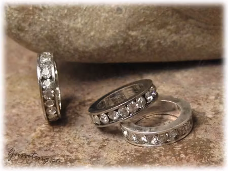 Bling-bling ring med clear rhinestone ca 11 mm