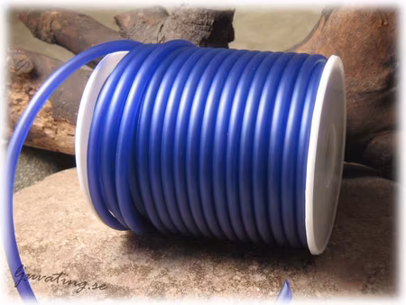 Transparent blålila ihålig gummislang tj-lek ca4mm