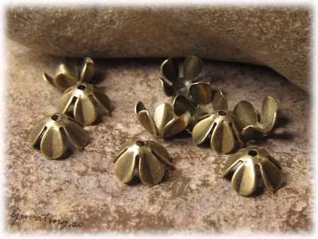 Storpack pärlhatt bronsfärgad 100-pack ca 8x5 mm