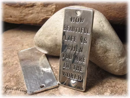 Hänge text budskap How beautiful life etc ca 50x20