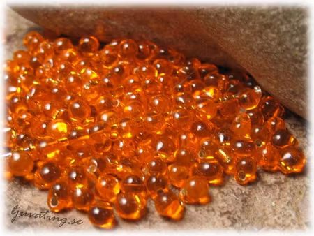 Miyuki droppar orange silverlined ca 3,4 mm