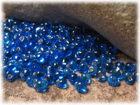 Miyuki droppar saphire blå silverlined ca 3,4 mm