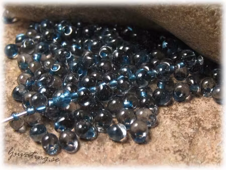 Miyuki droppar montana blålined ca 3,4 mm