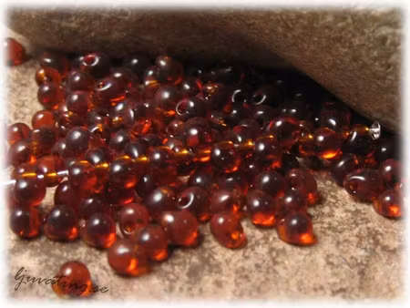 Miyuki droppar topaz amber ca 3,4 mm