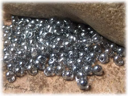 Miyuki droppar grå med luster ca 3,4 mm