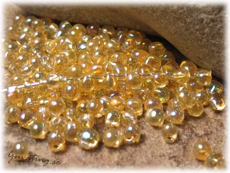 Miyuki droppar jonguil med luster ca 3,4 mm