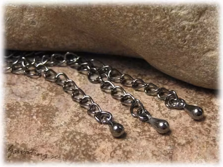 Förlängningskedja svart med droppe