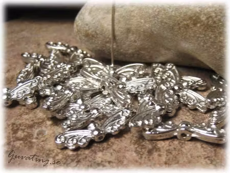 Storpack blank vinge platinafärgad 30-pack 22x7 mm