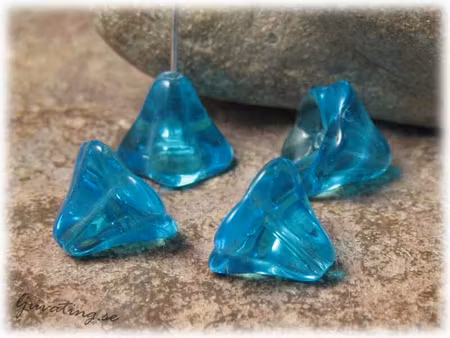 Blå änglakjol i glas 10-pack ca 12x10 mm