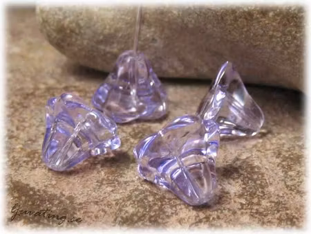 Lila änglakjol i glas 10-pack ca 12x10 mm