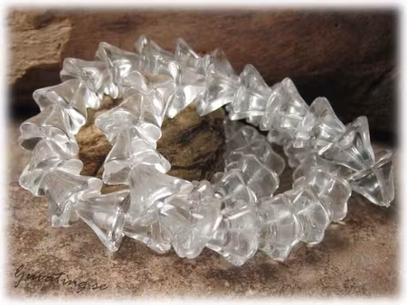 1 sträng clear änglakjol ca 10 x 12 mm