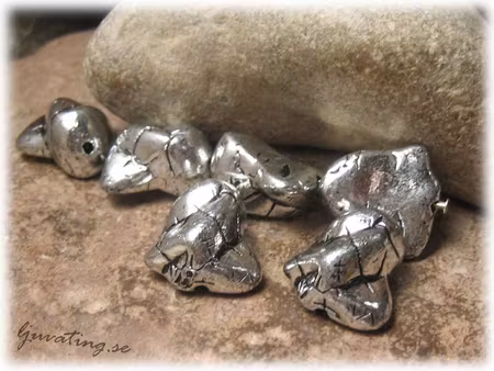 Syntetpärla oregelbunden antikfinish 10-pack