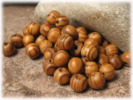 Runda träpärlor i bruna nyanser 50-pack 8 mm