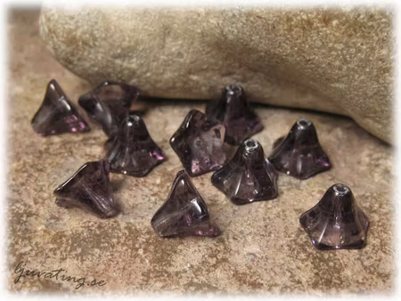 Pärlor liten änglakjol purple 10-pack ca 9x6 mm