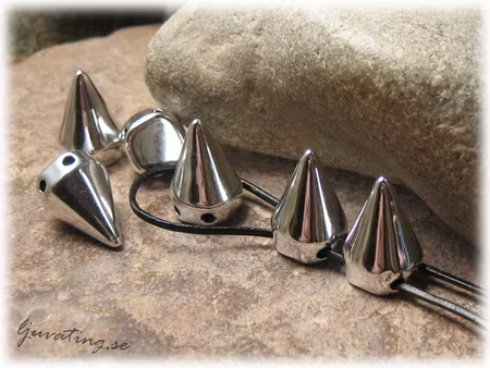 Spike enkel 2-hålsdelare silverfärgad 3-pack