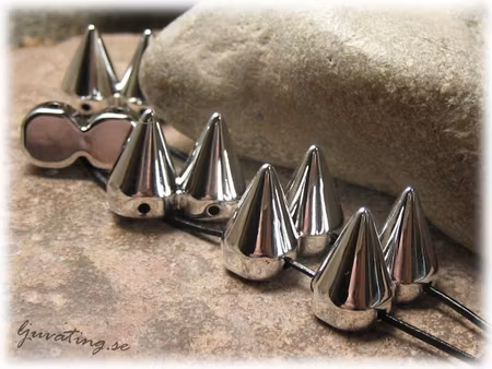 Spike dubbel 2-hålsdelare silverfärgad 3-pack