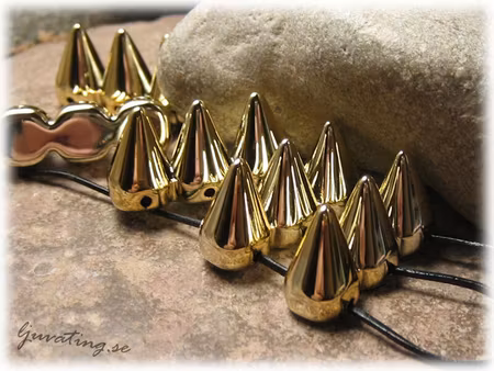 Spike tredubbel 3-hålsdelare guldfärgad ca 15x28