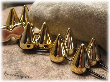 Spike dubbel 2-hålsdelare guldfärgad 3-pack