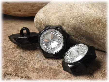 Knapp i syntet clear strasskänsla åttakantig 20 mm