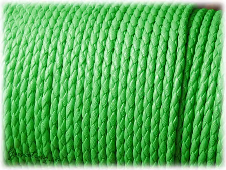 Neongrön flätat band läderimitation tjocklek ca3mm