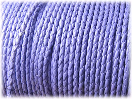 Lila flätat band läderimitation tjocklek ca3mm