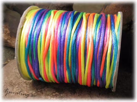 Satinband multifärger neon tjocklek ca 2,5 mm