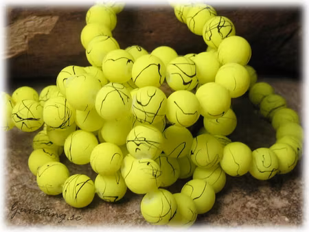 Neongula svarta stänk gummiöverdrag 20-pack ca 8 mm